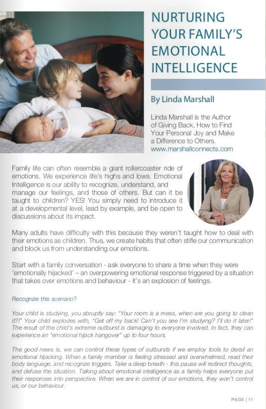 Nurturing Your Family’s Emotional Intelligence, published in The Waiting Room